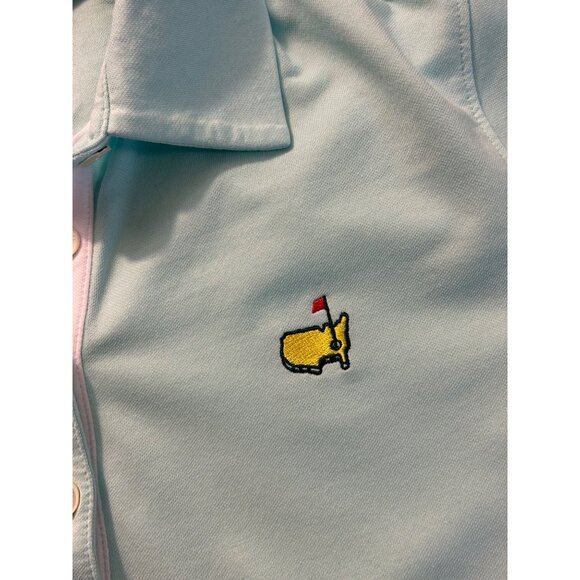 Magnolia Lane Masters Golf Polo Shirt Aqua Augusta National Medium - Picture 5 of 5